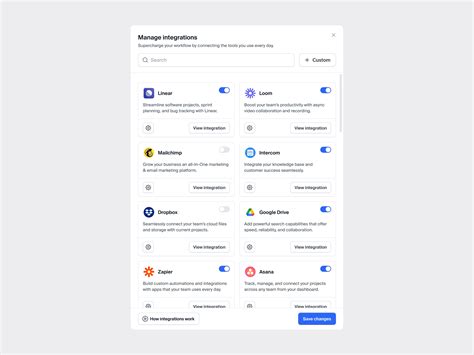 Manage integrations — Untitled UI by Jordan Hughes® on Dribbble