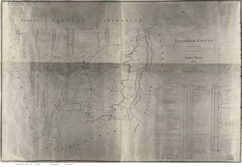 Frederick County Virginia 1820 Survey Map Mill Owners Etsy