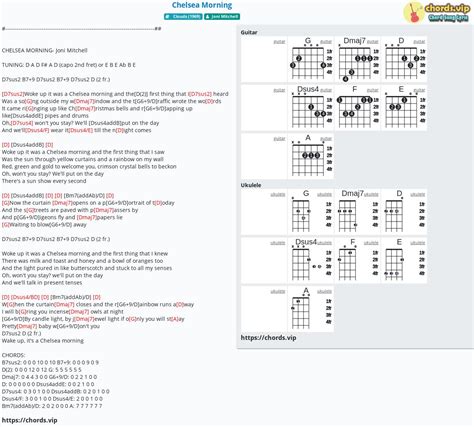 Chord: Chelsea Morning - Joni Mitchell - tab, song lyric, sheet, guitar, ukulele | chords.vip