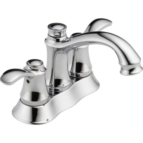 Delta Nura Chrome 2 Handle 4 In Centerset Watersense Bathroom Sink Faucet With Drain At