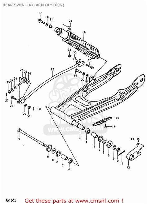 Suzuki RM100 1979 N REAR SWINGING ARM RM100N Buy Original REAR