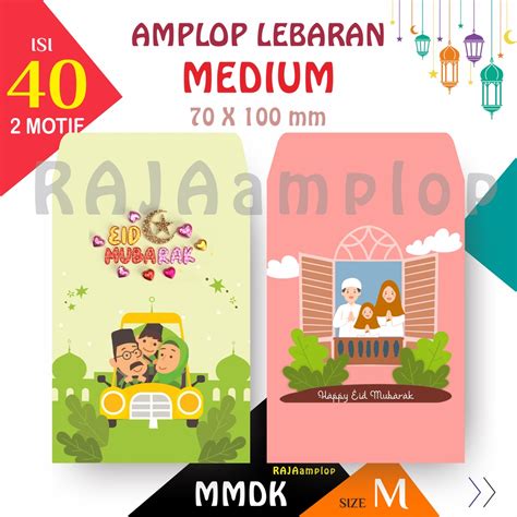 Jual Promo Rajaamplop Paket Lbr Motif Angpao Lebaran Idul