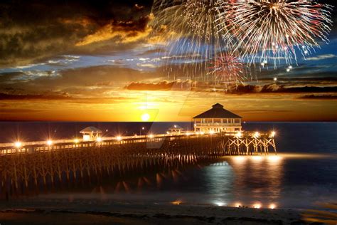 Sunset Fireworks Pier by CanonRebelPhoto on DeviantArt