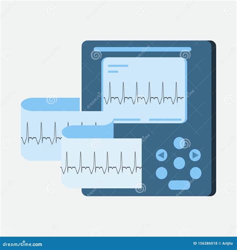 Portable Electrocardiogram Medical Device Machine Icon Medicine