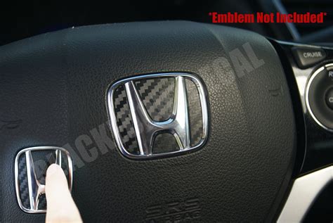 Honda Civic Carbon Fiber Steering Wheel Emblem Decal Etsy