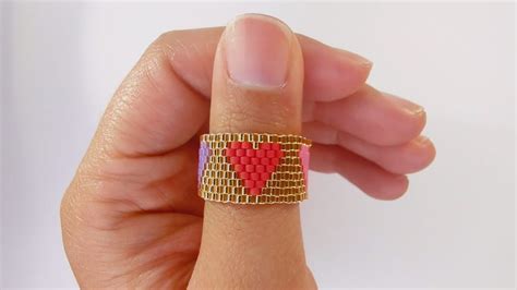 Anillo De Corazones En Miyuki Peyote Impar Paso A Paso YouTube