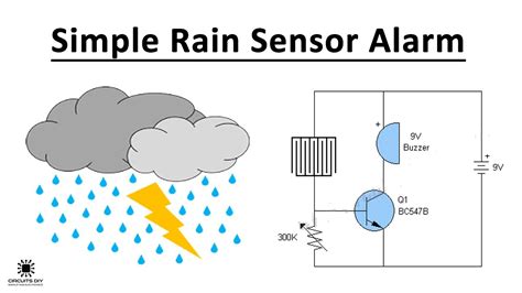 Rain Alarm Circuit Diagram L Rain Alarm Using 555 Timer L Rain Alarm