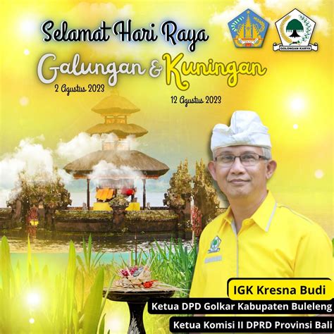 Keluarga Besar DPD Golkar Buleleng Singaraja Mengucapkan Selamat Hari