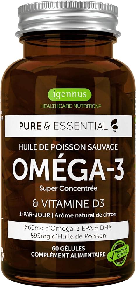 Oméga 3 Super Concentré And Vitamine D3 660 Mg Epa And Dha Par Gélule