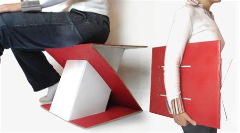 Foldable Cardboard Stool Endüstriyel Tasarım Tabure Mobilya Tasarımı