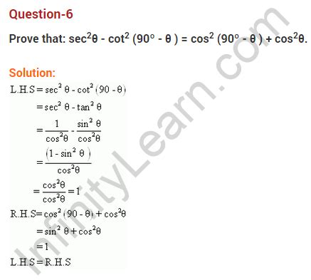 Class Maths Chapter Introduction To Trigonometry Extra Questions