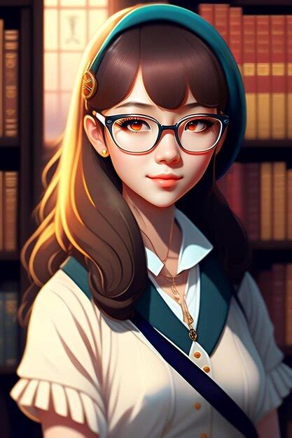 Premium AI Image | Cartoon of a Schoolgirl Girl Cartoon of Woman in ...