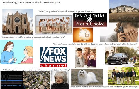 Overbearing Conservative Mother In Law Starter Pack Rstarterpacks