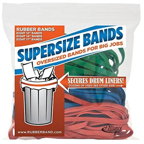 Rubber 08997 Supersize Bands Assorted Large Heavy Duty Latex Rubber