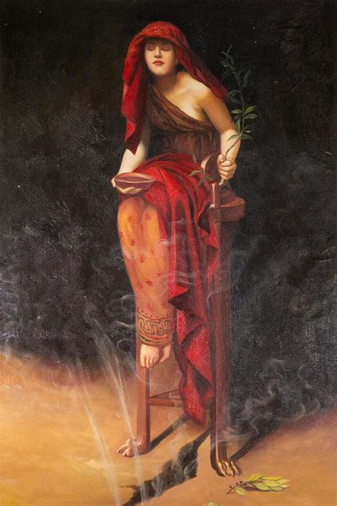 Priestess Of Delphi By John Maler Collier Hand Painted Oil Painting