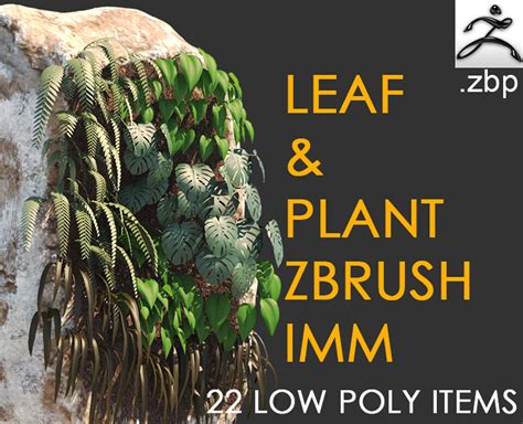 Zbrush Leaf And Plant Imm Low Poly Video