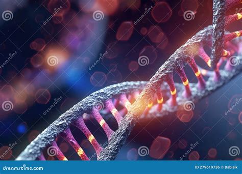 Structure Of Spiral Ribonucleic Acid Molecule Rna Molecule With