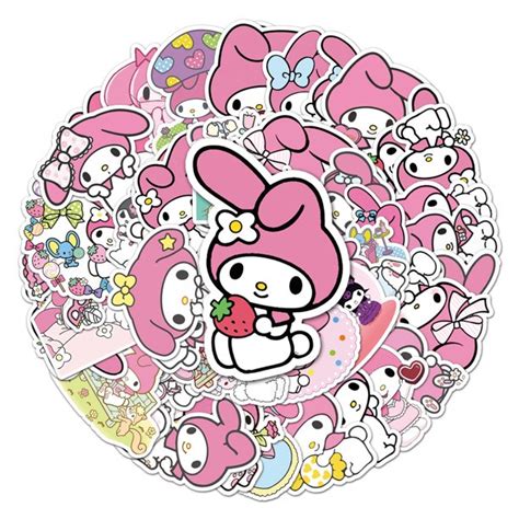 My Melody Stickers 50pcs Cartoon Stickers Children's Gift Birthday ...