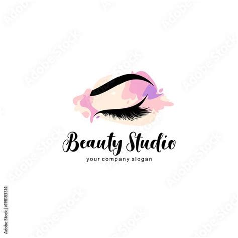 Vector Logo Design Template For Beauty Salon Make Up Lash And Brow