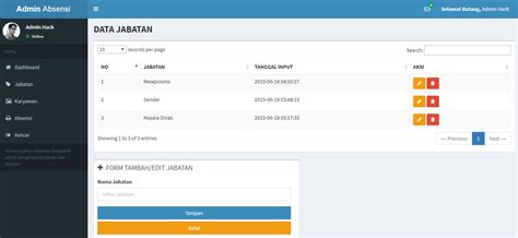 Teknologi Globalisasi Aplikasi Absensi Karyawan Berbasis Web Php Mysql