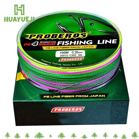 HUAYUEJI PE Plaited Fishing Line 4 Stand Angling Elastic Thread Spool