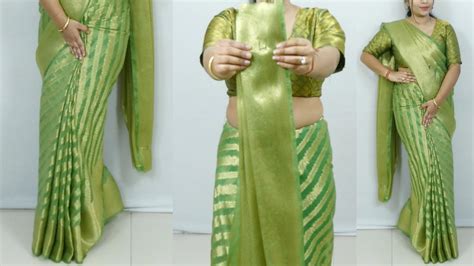 Organza Saree Draping Tutorial For Wedding And Party Saree Draping To