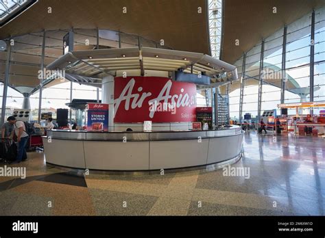 Kuala Lumpur Malaysia Circa January Airasia Sales Counter At