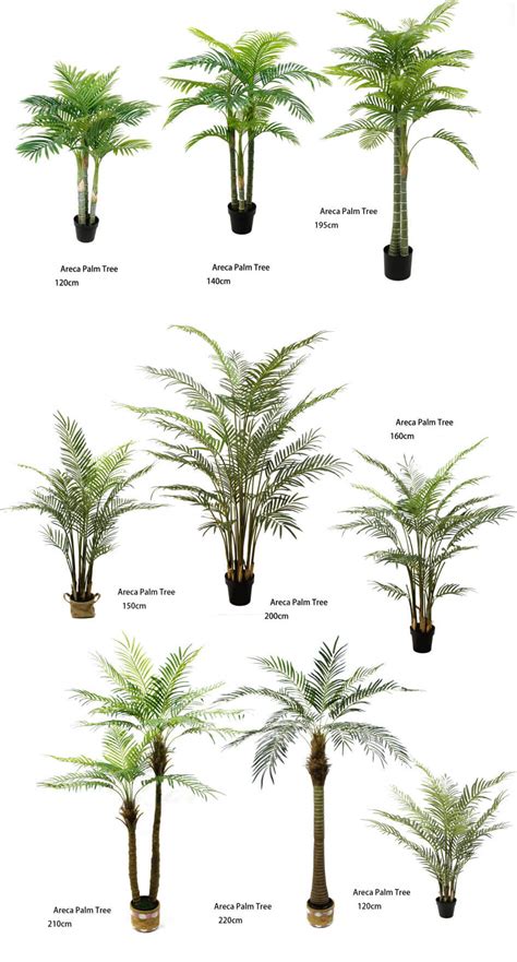 Custom Fake Palm Potted Plants Artificial Areca Palm Tree For Office