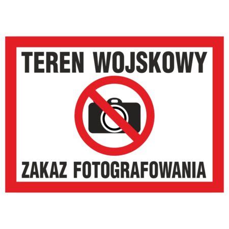 Tablica Teren Wojskowy Wst P Wzbroniony J Zyki Sklep Z Naklejkami