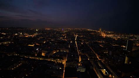 Aerial Spain Barcelona June 2018 Night 30mm Stock Footage SBV-332611850 ...