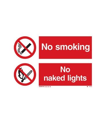 Maritime Progress Marine Safety Sign 8522 No Smoking No Naked Lights