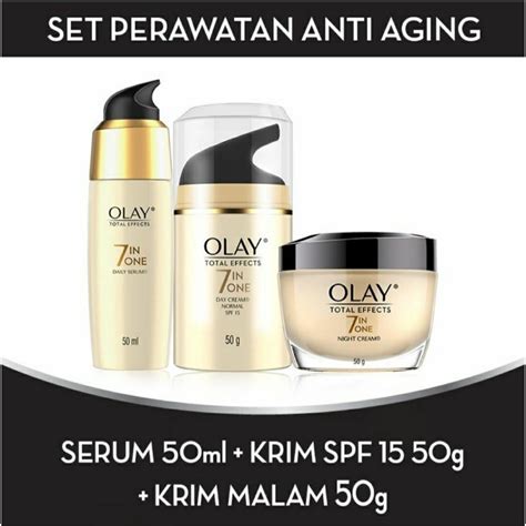 Jual Olay Set Pelembab Dan Serum Wajah Total Effects Perawatan Anti