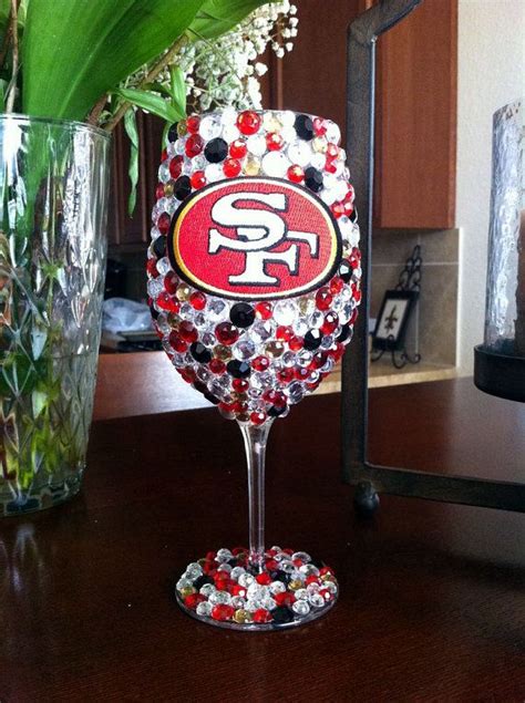 San Francisco 49ers Bling Wine Glass By Sparkledintentions On Etsy 35