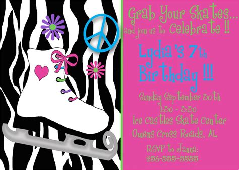 Ice Skating Birthday Party Invitations Free Printable Wmmfitness