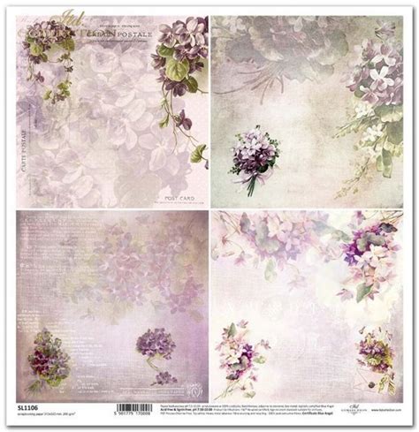 Itd Collection X Sheet Flower Post Violet