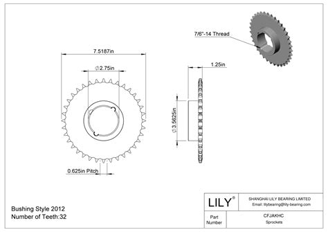 2590K72 Taper Lock Bushing Bore Sprockets For ANSI Roller Chain