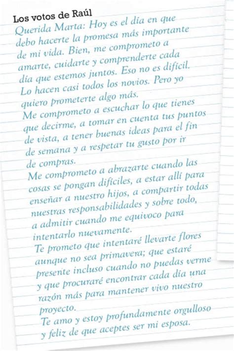 Creo Que Es De Los Mejores Votos Matrimoniales Que He Le Do Promesas