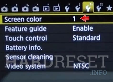 Change Screen Color CANON EOS Rebel T6i How To HardReset Info