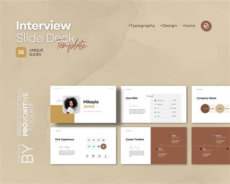 Job Interview Deck Powerpoint Template PPT Template Job Search Resource