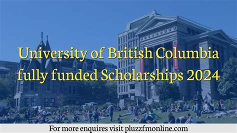 University Of British Columbia Fully Funded Scholarships