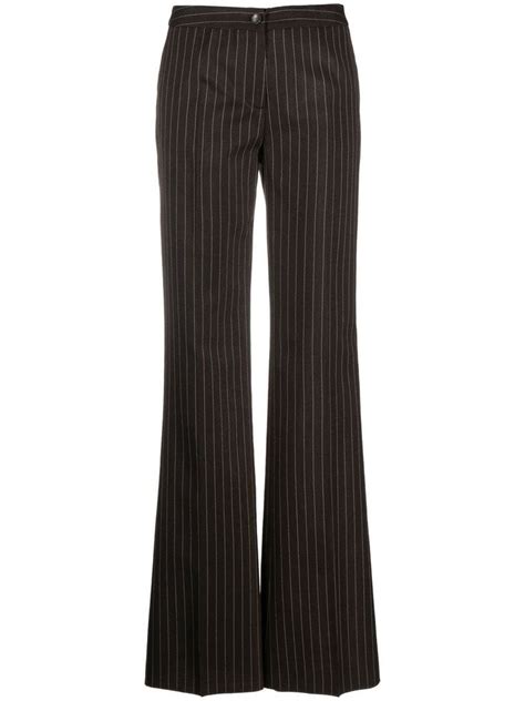 Etro Pinstripe Flared Trousers Shopstyle Wide Leg Pants Striped