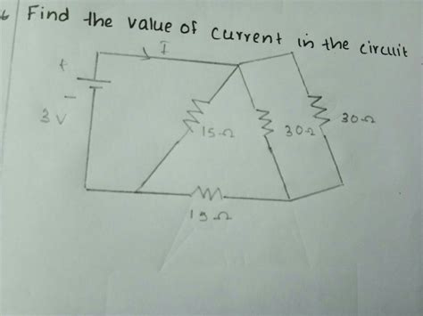 Find The Value Of Current In The Given Circuit Brainly In