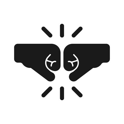 Fist bump vector icon isolated on white background 7167772 Vector Art ...