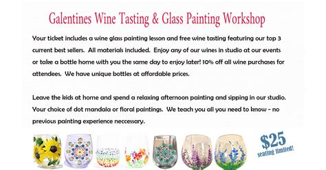 Galentines Wine Tasting And Glass Painting