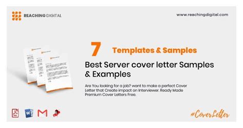 7 Best Server Cover Letter Samples And Examples Reaching Digital