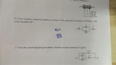 Answered 16 Four Resistors Connected Together Bartleby