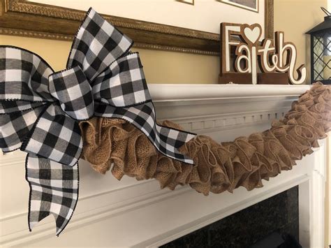 Black And White Buffalo Check Farmhouse Bow Basic Bow Etsy