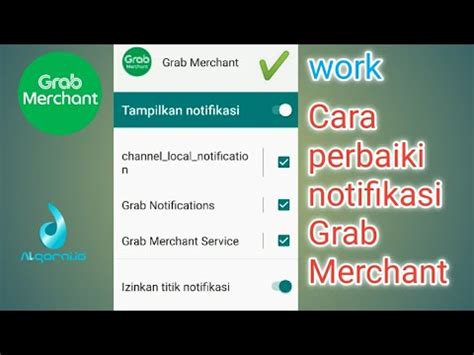 Cara Memperbaiki Notifikasi Orderan Di Aplikasi Grab Merchant Youtube