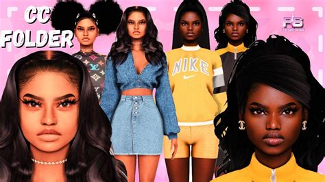 URBAN BLACK GIRL CC FOLDER & SIMS DOWNLOAD!! | HAIR, EDGES, CHANEL+MORE ...