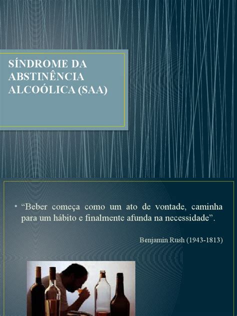 Síndrome Da Abstinência Alcoólica Saa Pdf